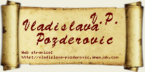 Vladislava Pozderović vizit kartica